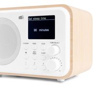 DAB radio met Bluetooth - Audizio Milan - DAB radio retro met accu en FM radio - Wit - thumbnail