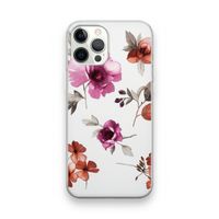 Geschilderde bloemen: iPhone 12 Pro Transparant Hoesje