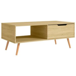 The Living Store Salontafel - Sonoma Eiken - 100 x 49.5 x 43 cm - Spaanplaat