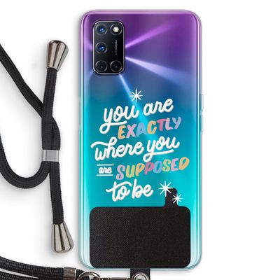 Right Place: Oppo A92 Transparant Hoesje met koord