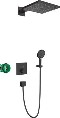 Hansgrohe Raindance E inbouw douchesystreem met ShowerSelect thermostaat, mat zwart