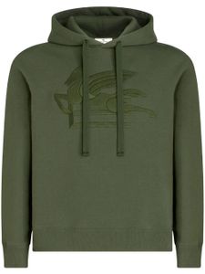 ETRO hoodie en coton à logo brodé - Vert