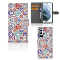 Samsung Galaxy S22 Ultra Bookcase Tiles Color - thumbnail