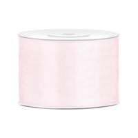 Partydeco Cadeaulint - poeder roze - 5 cm x 25 meter - satijn - sierlint - inpakken - decoratie