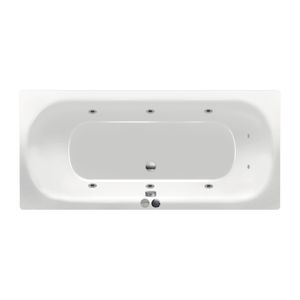 Whirlpool bad Xenz Cuba | 180x80 cm | Acryl | Pneumatisch | Luchtsysteem | Glans wit