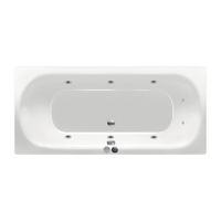 Whirlpool bad Xenz Cuba | 180x80 cm | Acryl | Pneumatisch | Luchtsysteem | Glans wit