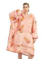 Plaid met mouwen - fleece - ijsjes - Badrock