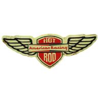 Hot Rod American Racing Die Cut Embossed Tin Sign Hot Rod American Racing Die Cut Embossed Tin Sign