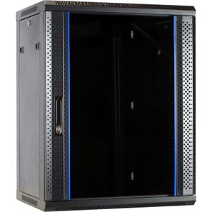 DSI 15U wandkast met glazen deur - DS6415 server rack 600 x 450 x 770mm