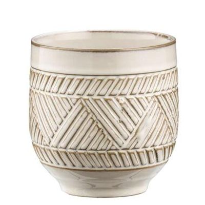 Bloempot Face - wit - 14xØ13,5 cm