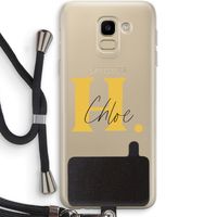 Amber Script: Samsung Galaxy J6 (2018) Transparant Hoesje met koord