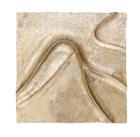 Gihan Gold gegoten aluminium wandpaneel met golflijnen L