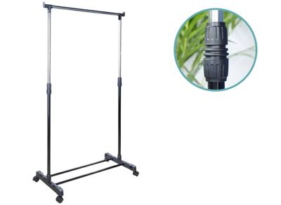 Hi Kledingrek op 4 Wielen - 84 x 41,5 x 101-167 cm - Zwart