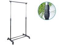 Hi Kledingrek op 4 Wielen - 84 x 41,5 x 101-167 cm - Zwart