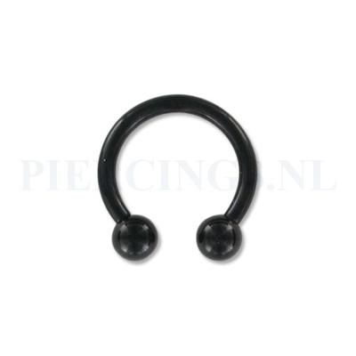 Circulair barbell zwart 2 mm x 12 mm