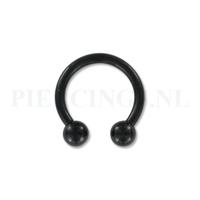 Circulair barbell zwart 2 mm x 12 mm