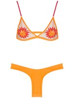 Amir Slama bikini à broderies Sol - Orange