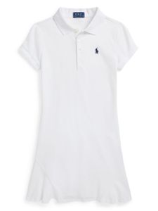 POLO RALPH LAUREN KIDS robe-polo à logo brodé - Blanc