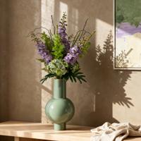 Handgebonden kunstboeket Yara Portland - Paars 90cm