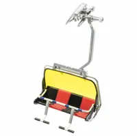 Stoel 4 persoons rood/zwart