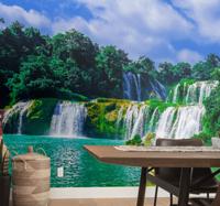 Waterval fotobehang Groene oase