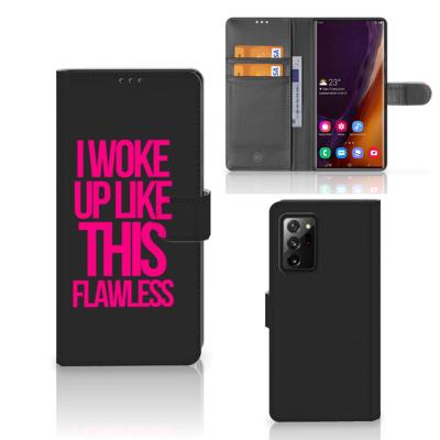 Samsung Galaxy Note20 Ultra Hoesje met naam Woke Up - Origineel Cadeau Zelf Maken