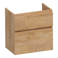 Brauer Delight - Onderkast Ondiep - 60 cm - met 2 Softclose Lades Greeploos en 1 Sifon Uitsparing - Forest Tan