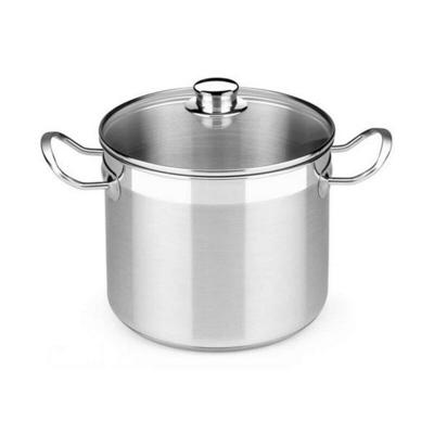 Pot met Glazen Deksel BRA Profesional 8,5 L Roestvrij staal Ø 24 cm Multicolour Staal Roestvrij staal 18/10