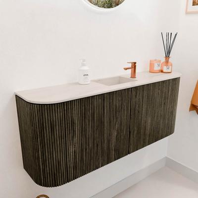 Toiletmeubel Mondiaz Joya Dlux | 103.2 cm | Meubelkleur Shadow | Faye wastafel Meli Wasbak Midden | 1 kraangat