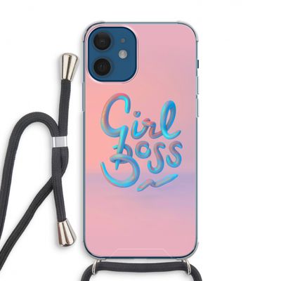 Girl boss: iPhone 12 Transparant Hoesje met koord