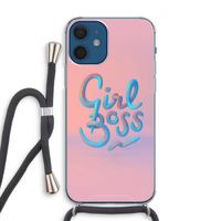 Girl boss: iPhone 12 Transparant Hoesje met koord