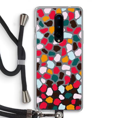 Colored Giraffe: OnePlus 8 Transparant Hoesje met koord