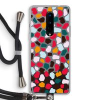 Colored Giraffe: OnePlus 8 Transparant Hoesje met koord