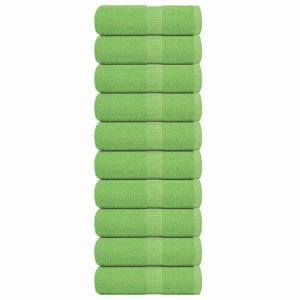 VidaXL Washandjes 10 stuks frogn appelgroen 30x30 cm 100% katoen