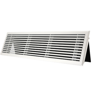 Wandrooster Met Volumeregelaar T.b.v. 600 X 150mm - Staal - Wit Ral9003