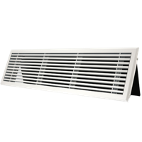 Wandrooster Met Volumeregelaar T.b.v. 600 X 150mm - Staal - Wit Ral9003