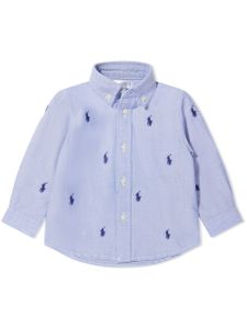 Ralph Lauren Kids chemise à logo Polo Pony brodé - Bleu