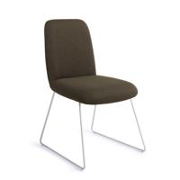 Jesper Home Eetkamerstoel 'Taiwa' Slide White, kleur Jungle Jewel