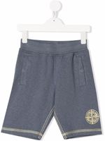 Stone Island Junior bermuda à logo brodé - Bleu