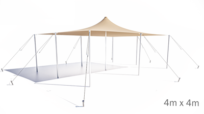 Kit stretchtent 4x4 no wall zand - Nomadik stretch