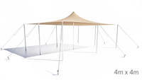 Kit stretchtent 4x4 no wall zand - Nomadik stretch