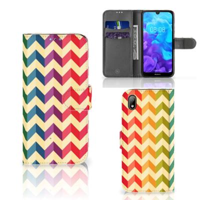 Huawei Y5 (2019) | Telefoon Hoesje | Zigzag Multi Color