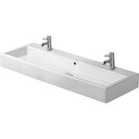 Duravit Vero wastafel 120x47cm 2 kraangaten met overloop wondergliss wit 04541200241 - thumbnail