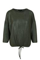 Elvira Casuals Top Britt E4 25-015 T-shirt Korte Mouw 276 Dark Green