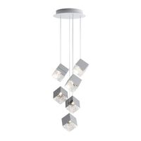 Bomma Pyrite 6 pcs Hanglamp - Zilver