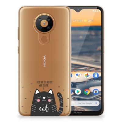 Nokia 5.3 Telefoonhoesje met Naam Cat Good Day Nokia 5.3 Telefoonhoesje met Naam Cat Good Day