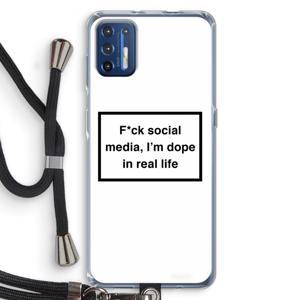 I'm dope: Motorola Moto G9 Plus Transparant Hoesje met koord