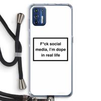 I'm dope: Motorola Moto G9 Plus Transparant Hoesje met koord