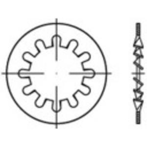 TOOLCRAFT 1067161 Tandveerring Binnendiameter: 6.4 mm DIN 6797 RVS 1000 stuk(s)