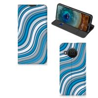 Nokia X20 | X10 | Hoesje met Magneet | Waves Blue